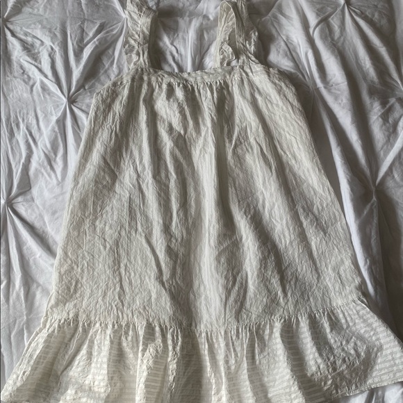 Madewell white and silver lined Dress Large - Picture 5 of 6